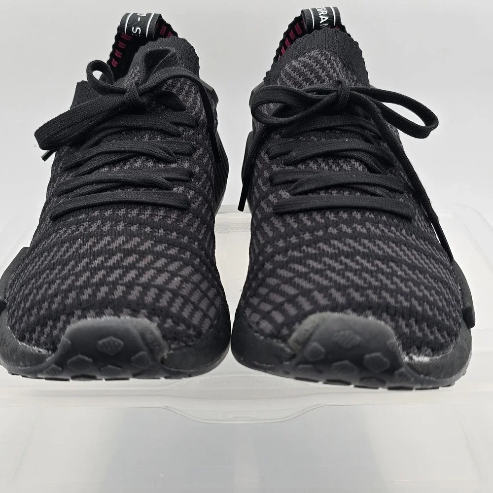 Adidas NMD_R1 STLT Shoes Mens Size 10 Black Primeknit Boost Athletic Sneakers